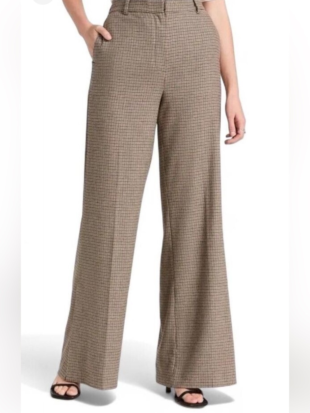 Anine Bing Houndstooth Wool Blend Pant